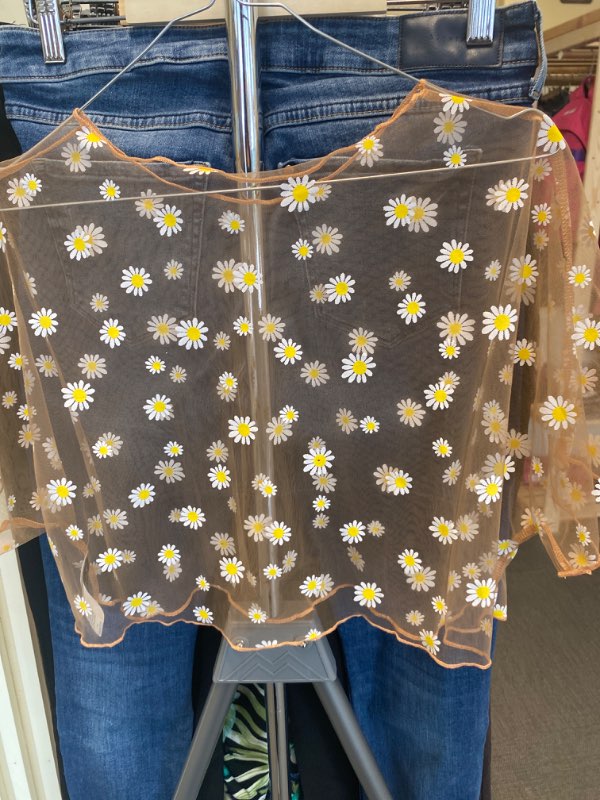 Blommig mesh rosa