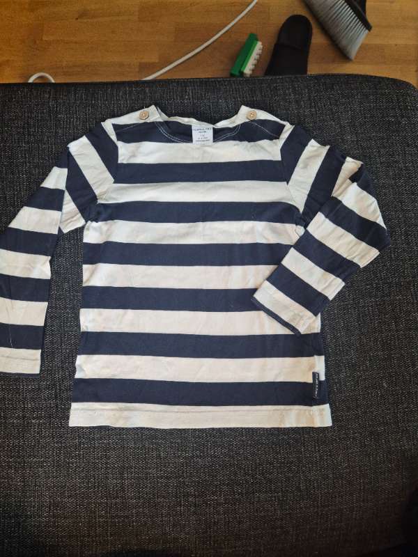 PoP svart-vitrandig långärmad