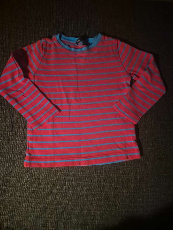 Lindex rödblårandig långärmad