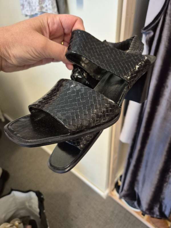 Svarta skor leather upper