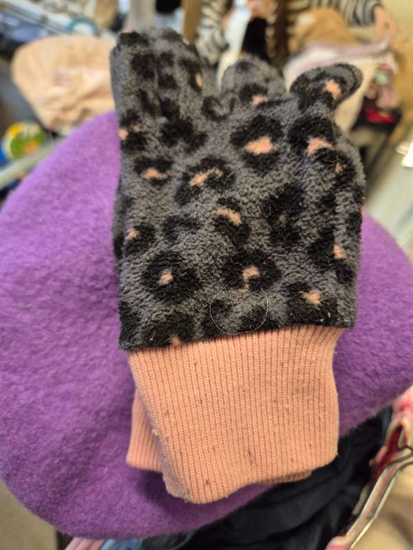 Fingervantar leopard svart ros