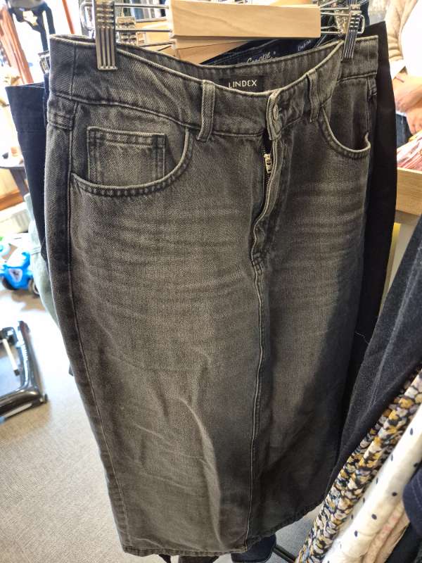 Jeanskjol svart grå