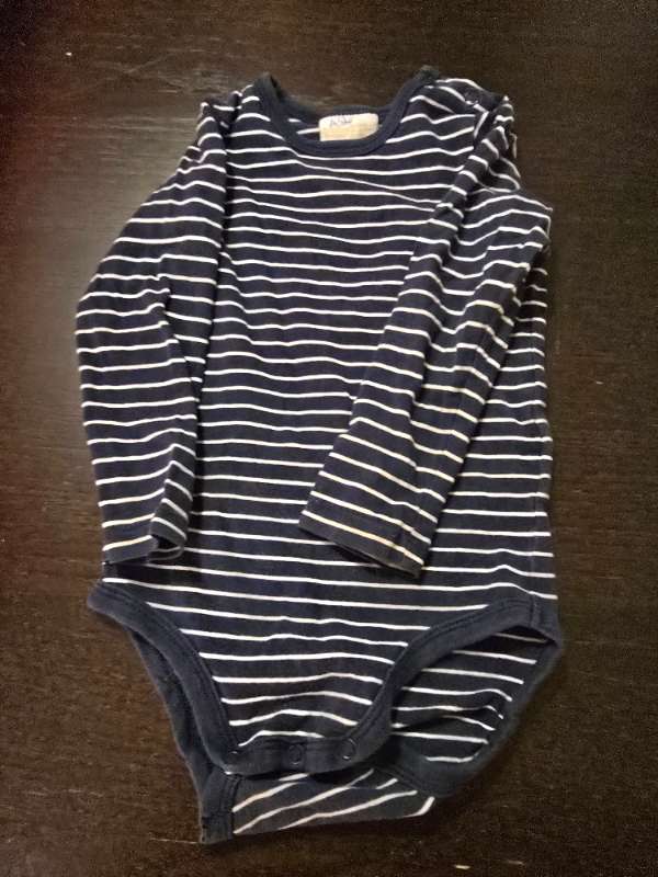 Mörkblå randig body