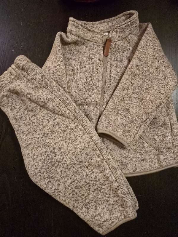 Fleece set med byxa och jacka