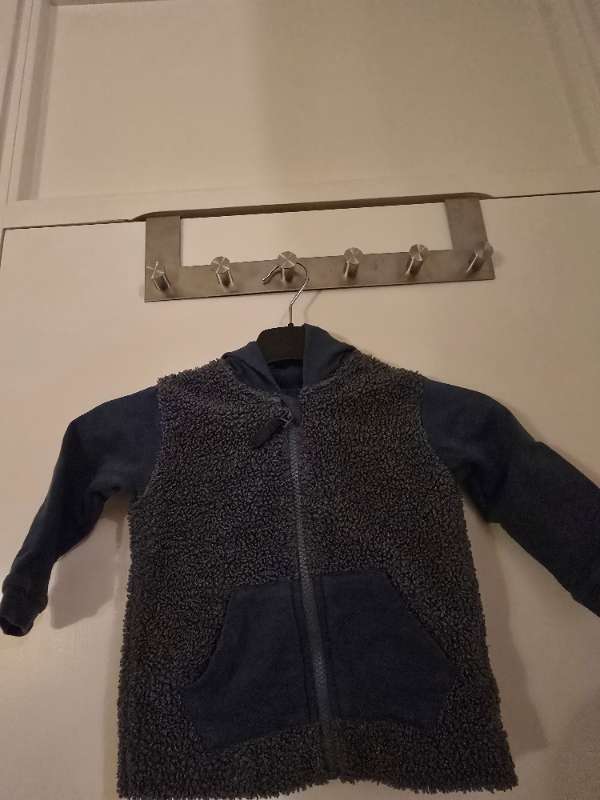 Mörkgrå Teddyjacka