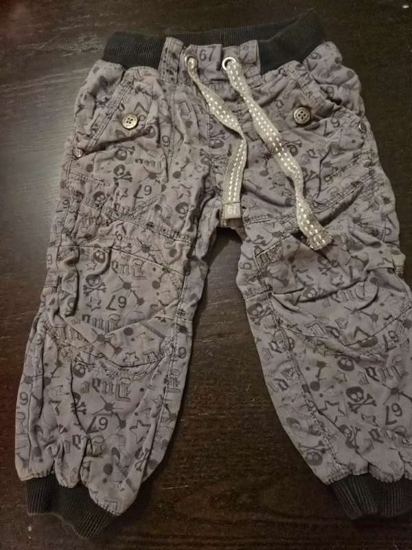 Grå mönstrade Cargobyxor