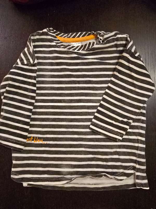 Rutig 3/4 långärmad tröja