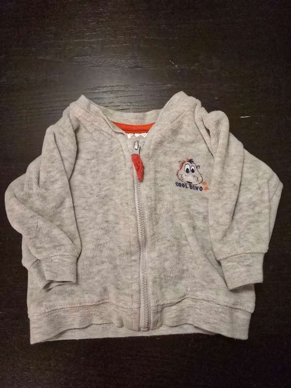 Grå hoodie med dragkedja