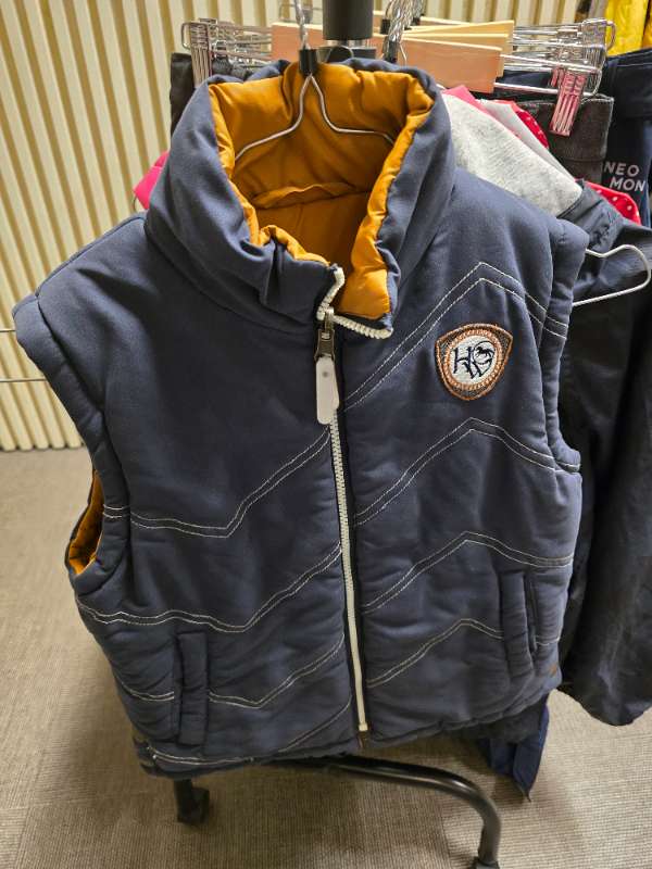 Väst vändbar blå orange