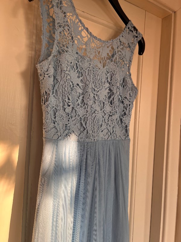 Ljusblå Långklänning