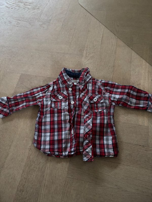 Kappahl rutig röd Skjorta 62