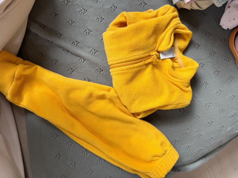 Fleece set gul