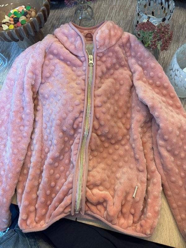 Fleecejacka rosa bubblor