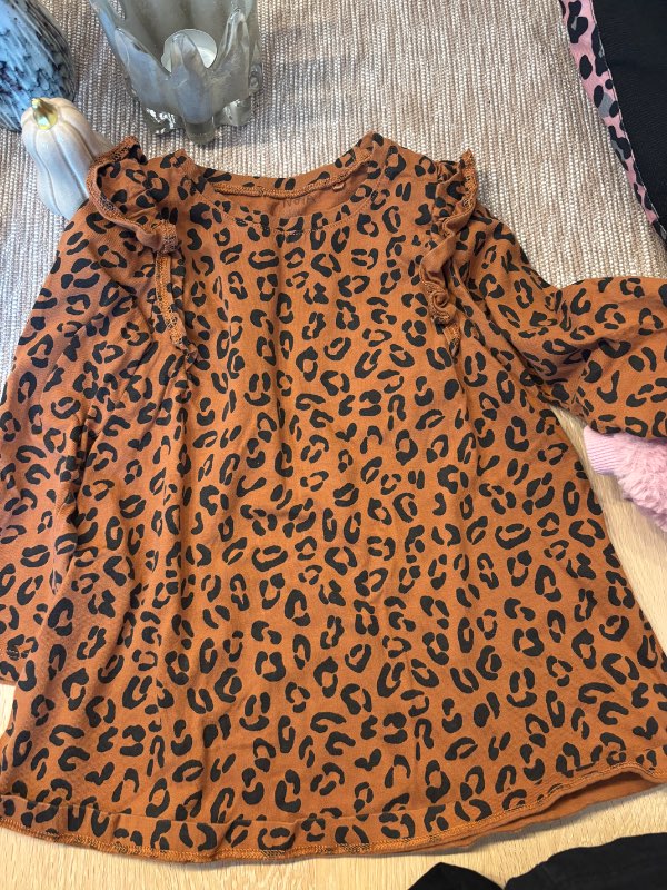 Klänning leopard brun