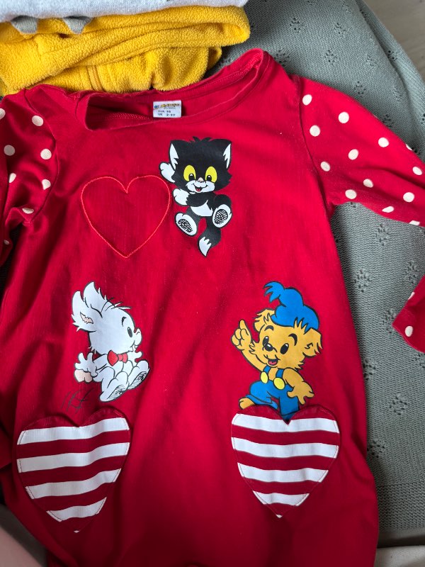 Klänning Bamse röd