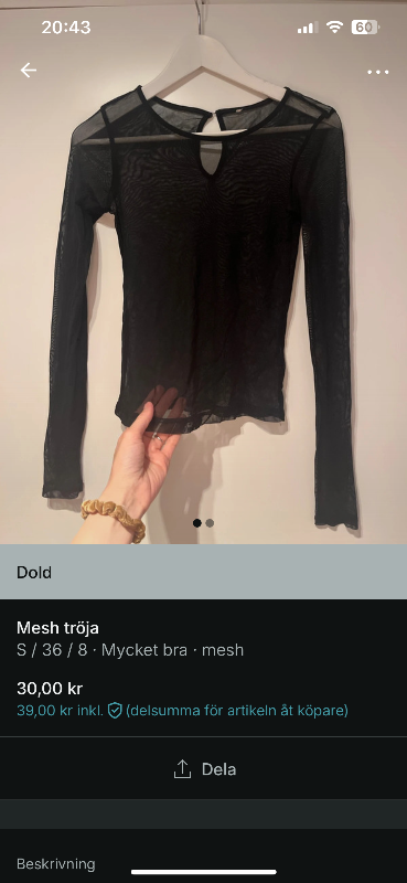 Mesh tröja