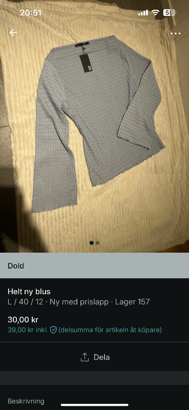 Blå blus