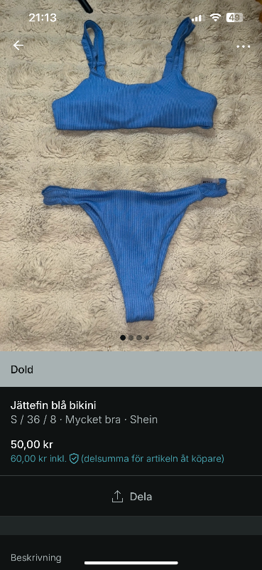 Blå bikini