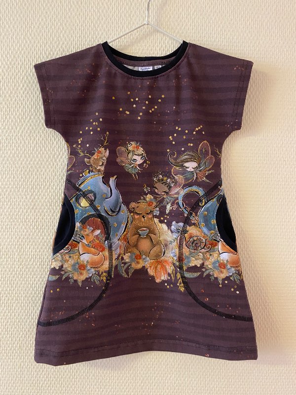 Klänning Teparty GOTS-tyg