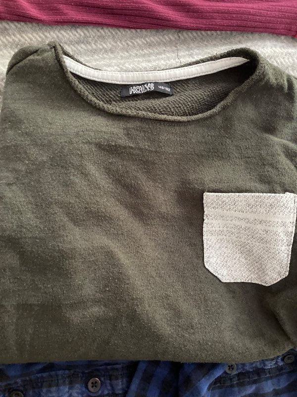 Tröja långärmad med grå ficka