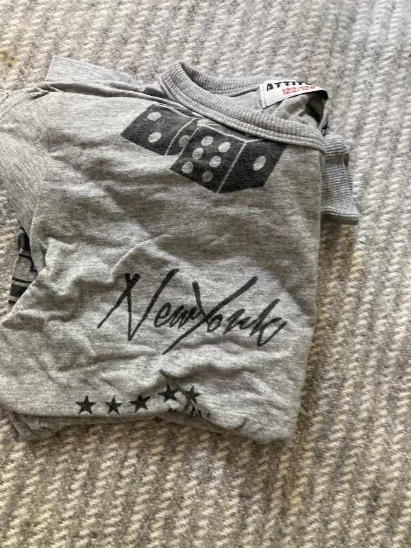 T-shirt långärmad grå