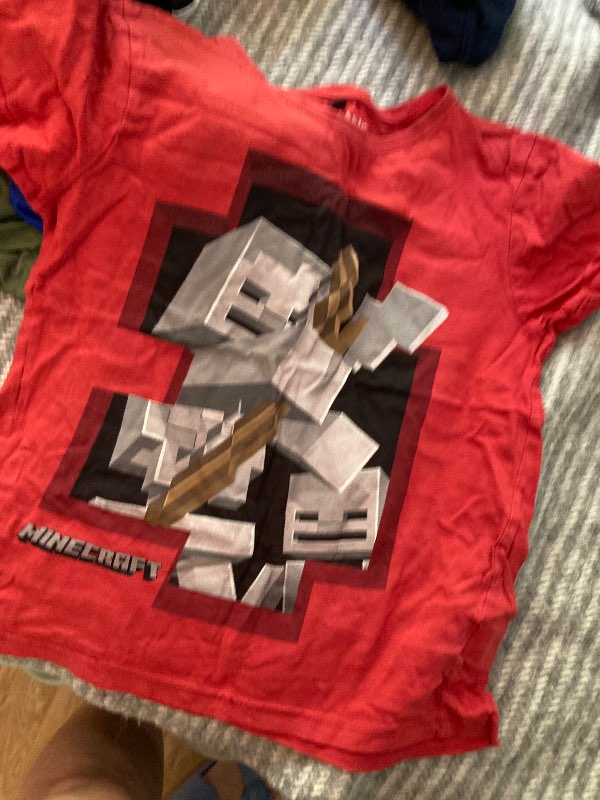 T-shirt Minecraft röd