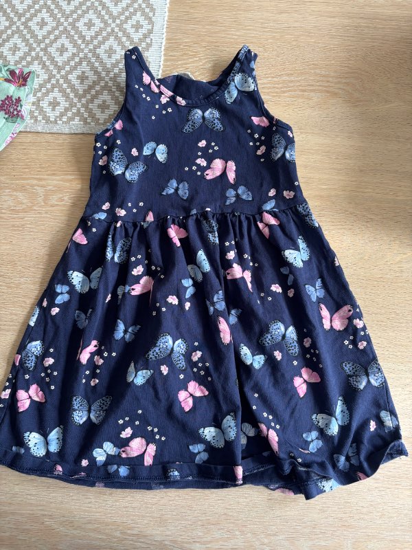 Klänning blå fjärilar HM