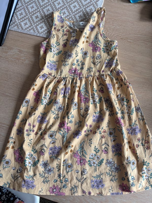 Klänning gul blommor HM