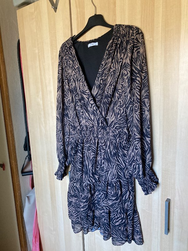 Klänning kort svart/brun