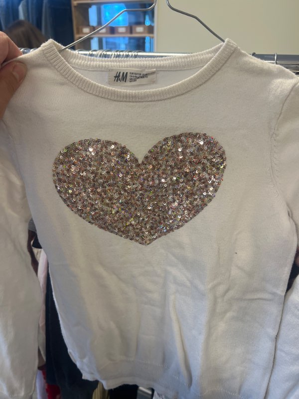 Tröja paljetthjärta