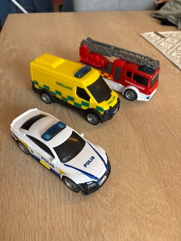 Ambulans brandbil polis