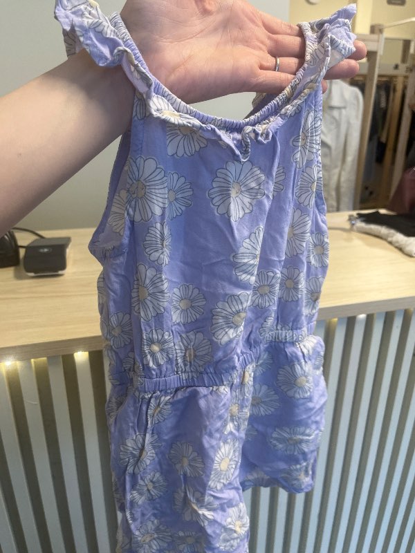 Jumpsuit lila blommor