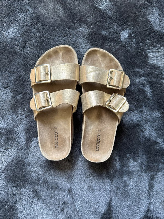 Guldiga tofflor H&M