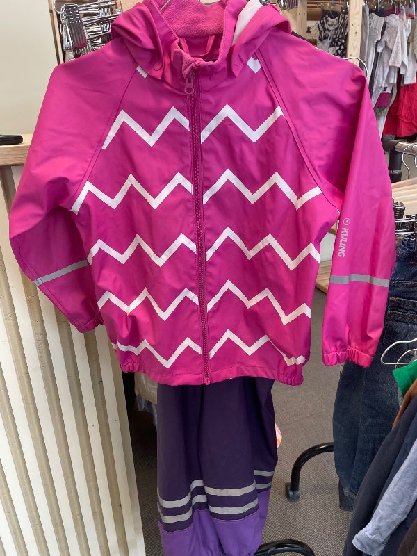 Regnställ rosa/lila