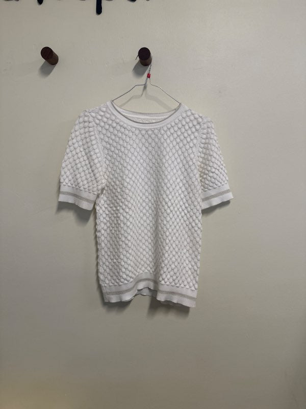 Vit kortärmad tröja
