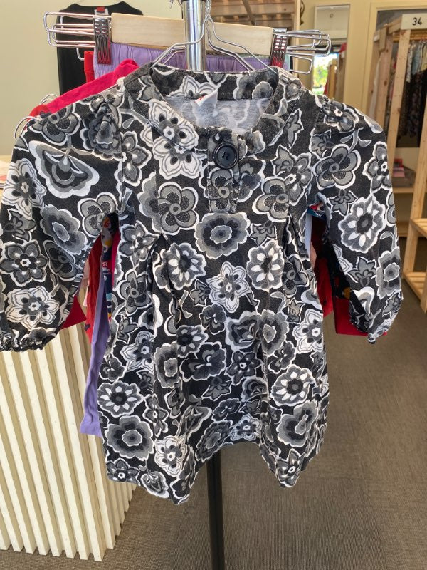 Svart Blommig Klänning