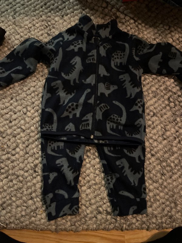 Fleece-set dinosaurie