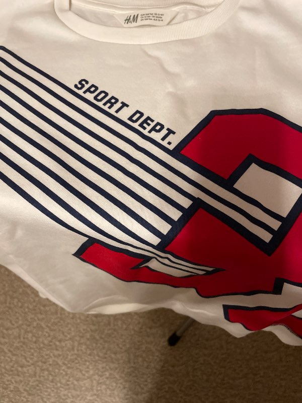 Vit tröja med tryck H&M