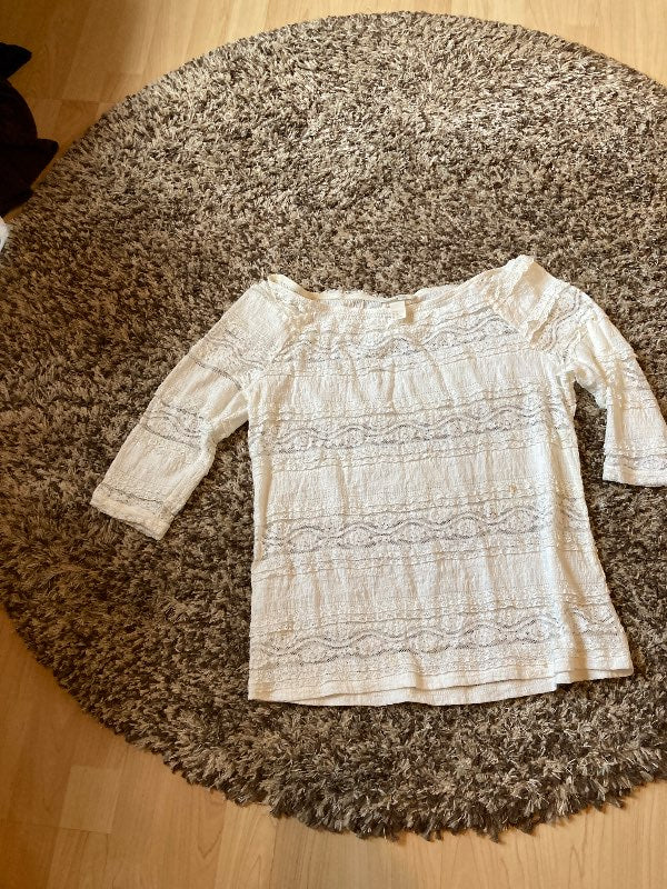 Vitt spets tröja hm