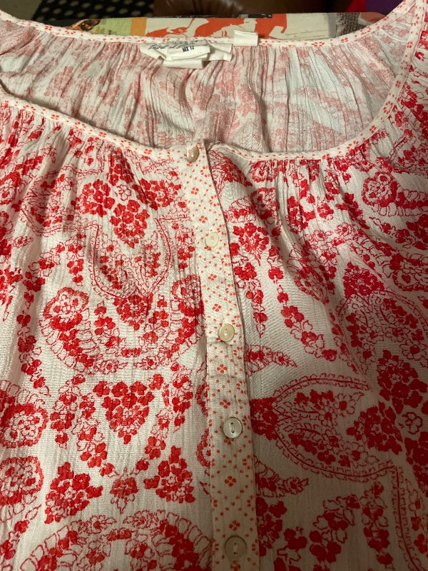 Rödvitmönstad blus Logg/H&M