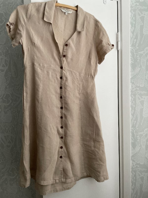 Klänning beige linne