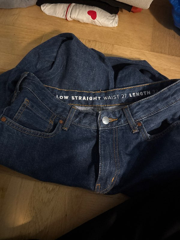 Raka jeans marinblå