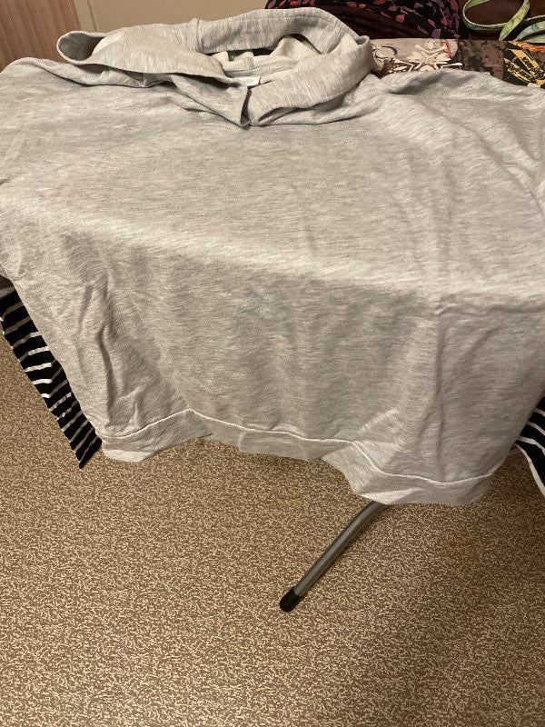 Grå tunn luvtröja Lindex