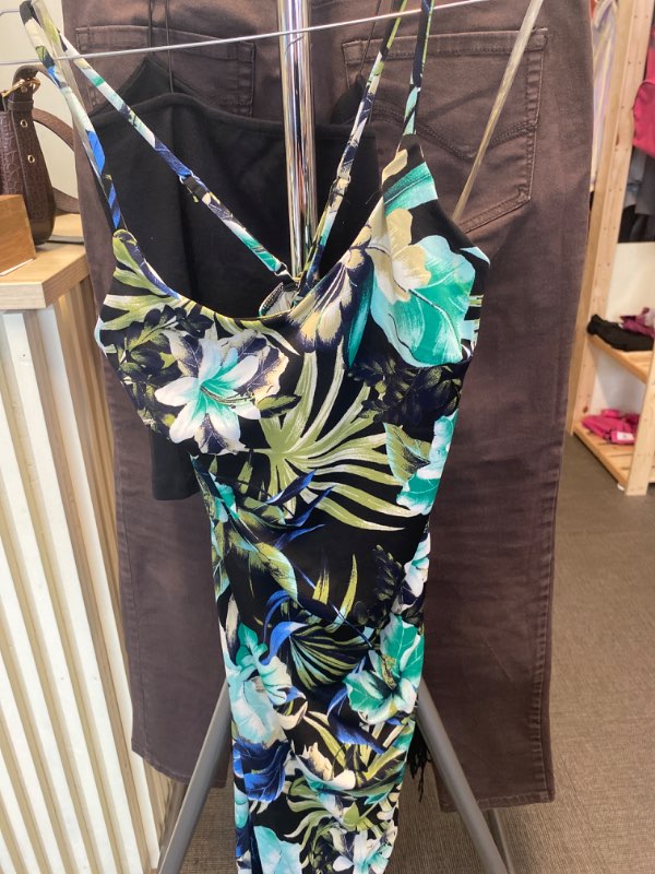 Grön Svart Klänning