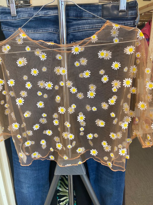 Blommig mesh rosa