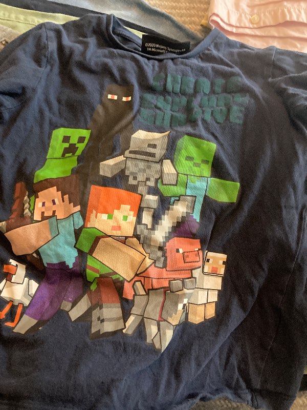 Minecraft långärmad blå