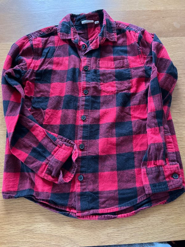 Flanell skjorta rödsvart
