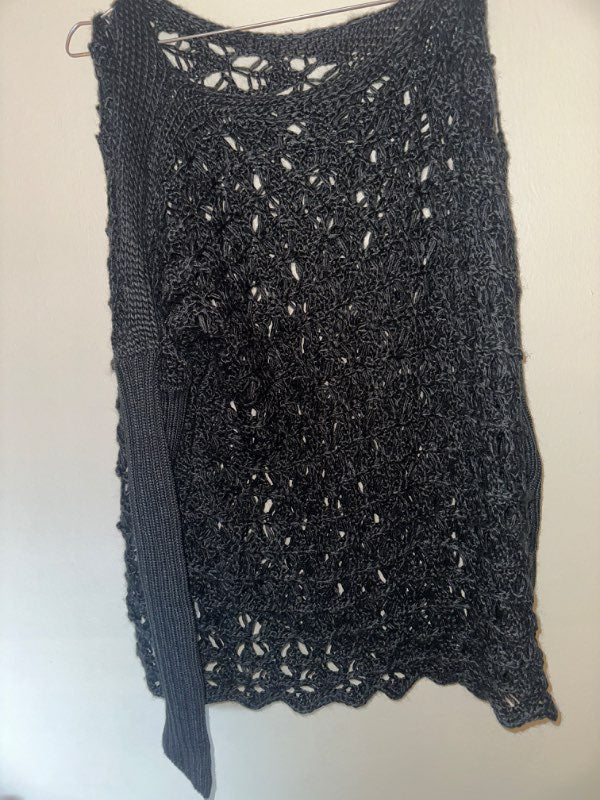 Stickad tröja svart